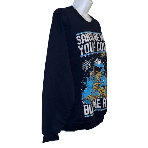 Rare Sesame Street Sweatshirt Womens M Santa Me Made You A Cookie But Me Ate It - Picture 5 of 10